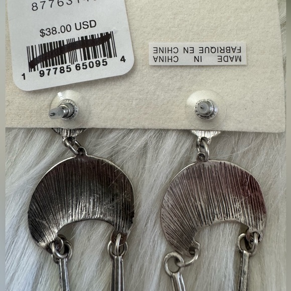 Free People Back To Brooklyn Dangle Silver Tone Boho Earrings - Picture 11 of 12